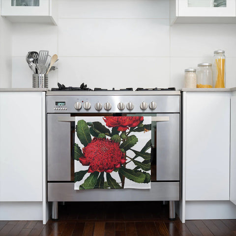 Bell Art - Native Tea Towel Waratah