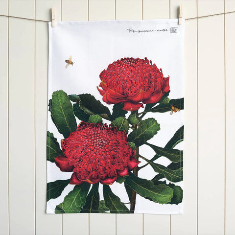 Bell Art - Native Tea Towel Waratah