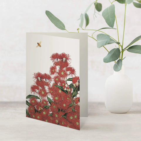 Bell Art - Eucalyptus Greeting Card Red Flowering Gum