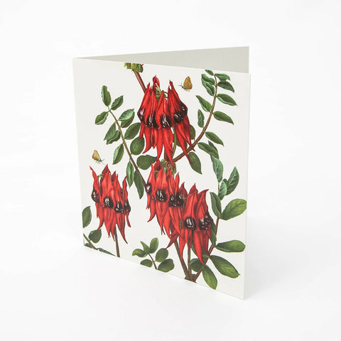Bell Art - Floral Emblems Art Card Sturt's Pea SA