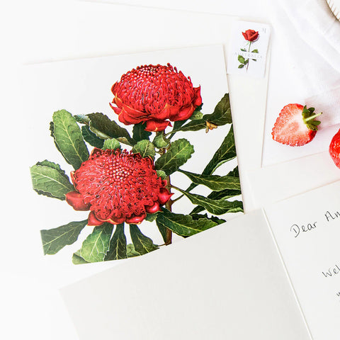 Bell Art - Floral Emblems Art Card Waratah NSW