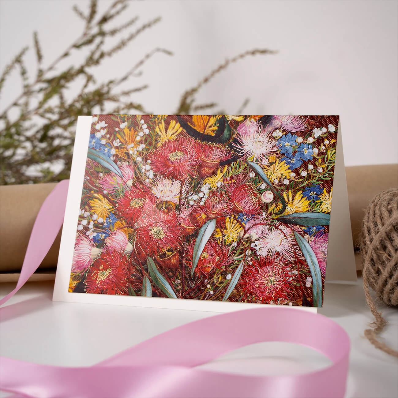 Bell Art - Wildflower Greeting Card Pinks