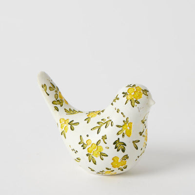 Pilbeam Living - Blooming Bird Sculpture Small - White
