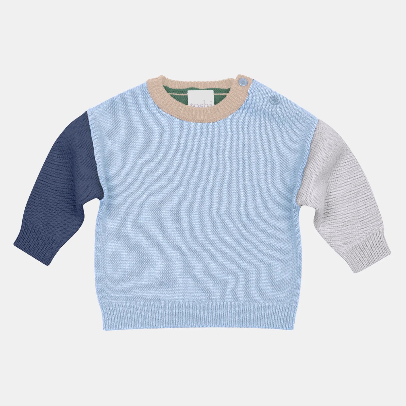 Toshi - Organic Pullover Bobby - Bluebell