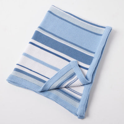 Pilbeam Living - Jiggle & Giggle Bubblegum Blue Stripe Baby Blanket