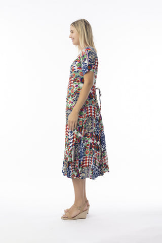 Orientique - Buzios Godet Short Sleeve Dress