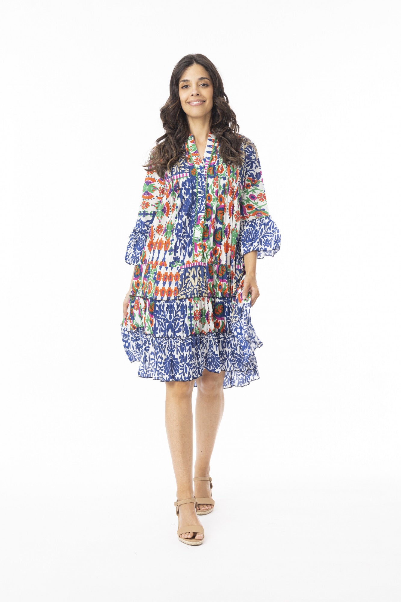 Orientique - Buzios Layers Frill Sleeve Dress