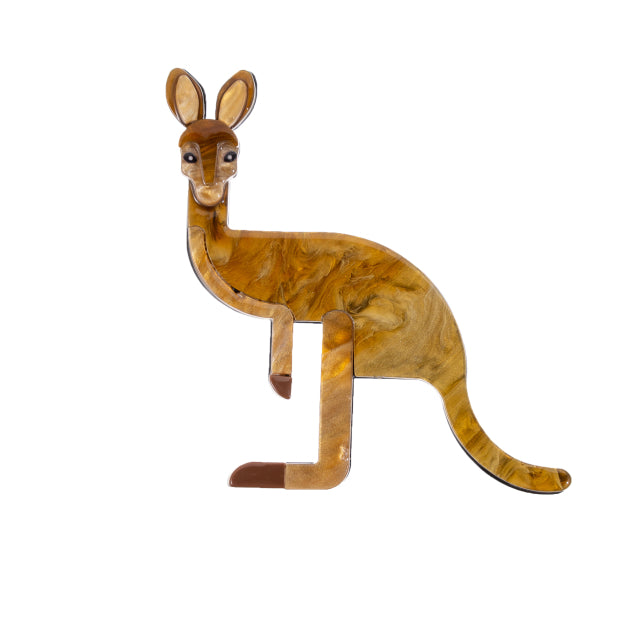 Blue Scarab - Statement Acrylic Brooch-Kangaroo