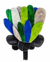 Blue Scarab - Statement Acrylic Brooch-Protea Blue Green