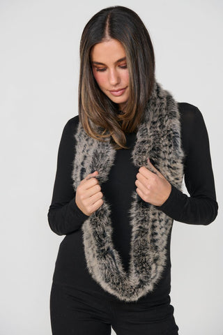 Caju - Full Rabbit Fur Snood-Hedgehog