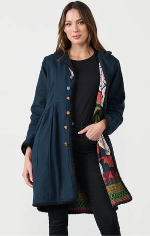 Caju -  Coat - Reversible with Covered Buttons