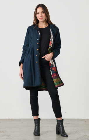 Caju -  Coat - Reversible with Covered Buttons