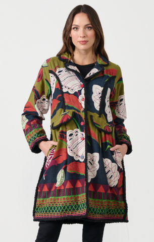 Caju -  Coat - Reversible with Covered Buttons