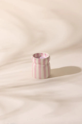 Paddywax - Cabana Grecian Sand Candle-Pink Stripe