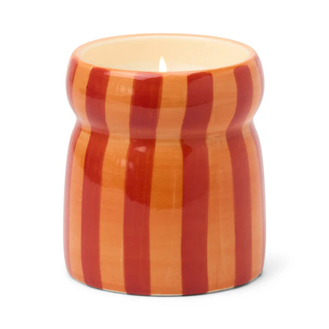 Paddywax - Cabana Spiced Apple Holiday Candle-Red/Coral Stripe