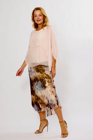 La Strada - Silky Cape Top - Beige