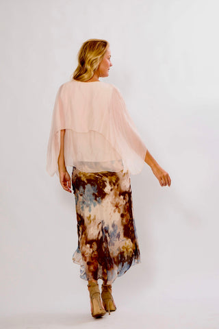 La Strada - Silky Cape Top - Beige