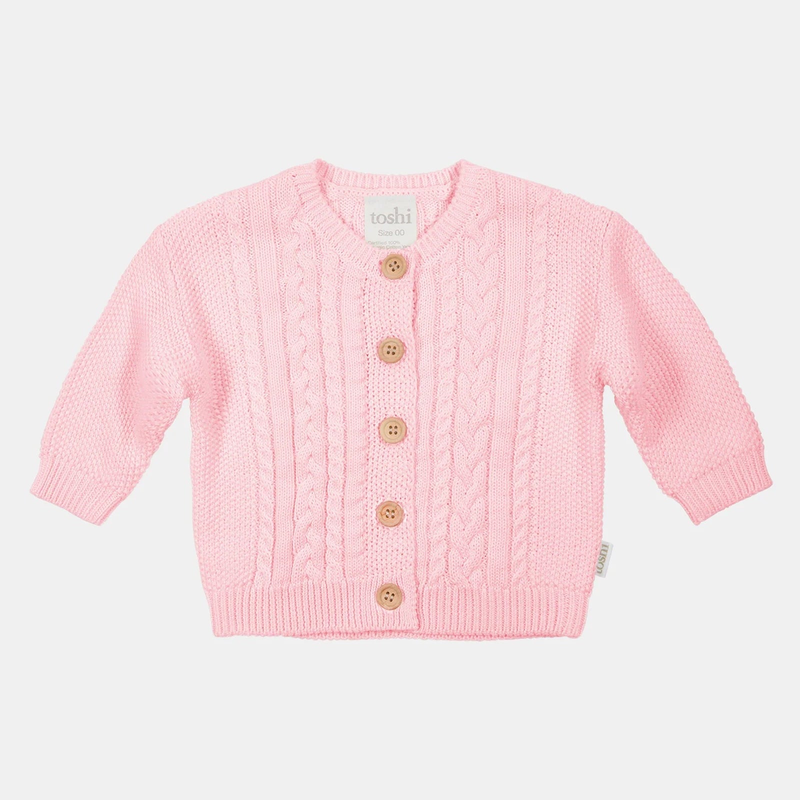 Toshi - Organic Cardigan Yummy - Misty Rose