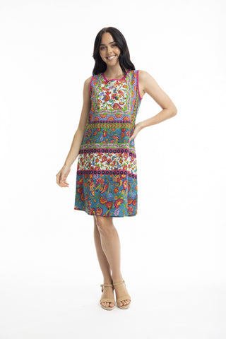 Orientique - Carvalho Reversible Sleeveless Shift Dress-Print