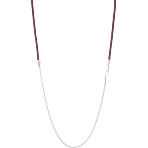 Sun Accessories - Metal Chain Cord Necklace-Crimson