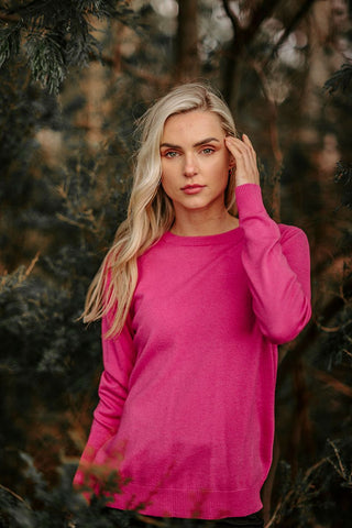 Bridge & Lord - Chloe Essential Crew Neck Chateau Rose