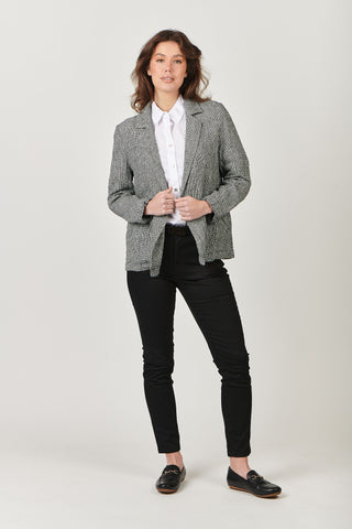 Naturals by O&J - Linen Blazer Puppytooth