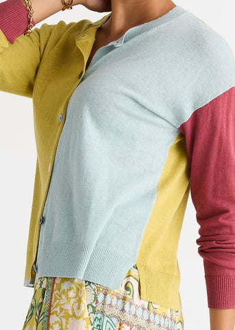LD+Co - Colour Block Cardigan - Acacia