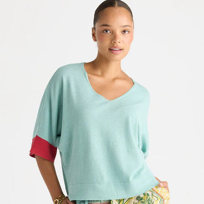 LD+Co - Contrast Cuff Top - Iced
