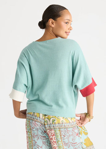 LD+Co - Contrast Cuff Top - Iced