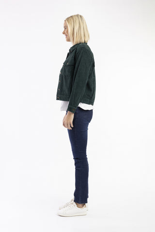 Orientique - Cord Boxy Jacket - Pine