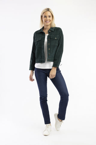 Orientique - Cord Boxy Jacket - Pine