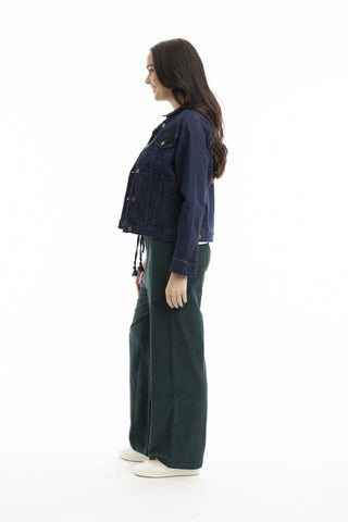 Orientique - Cord Flared Trousers - Pine