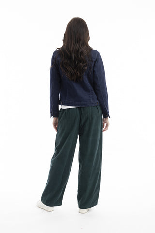 Orientique - Cord Flared Trousers - Pine
