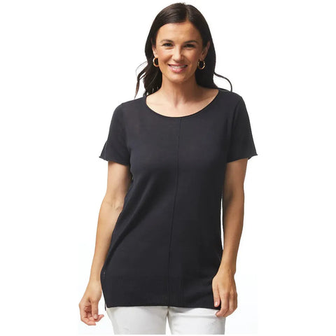 LD+Co - Short Sleeve Round Neck Knit Ink