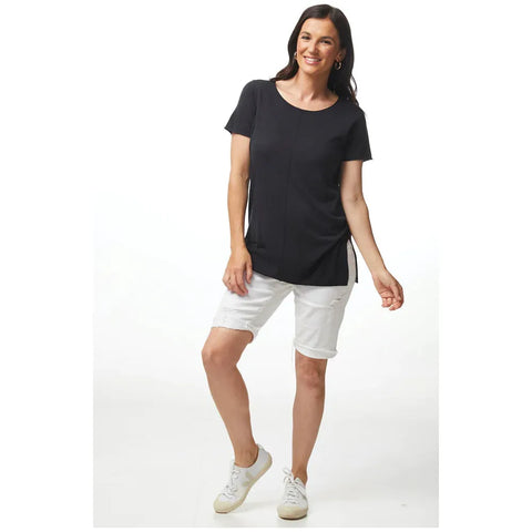LD+Co - Short Sleeve Round Neck Knit Ink