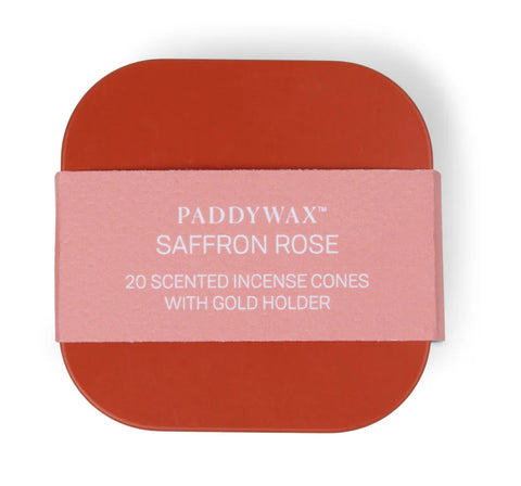 Paddywax - Cubed Incense Cones + Holder-Saffron Rose