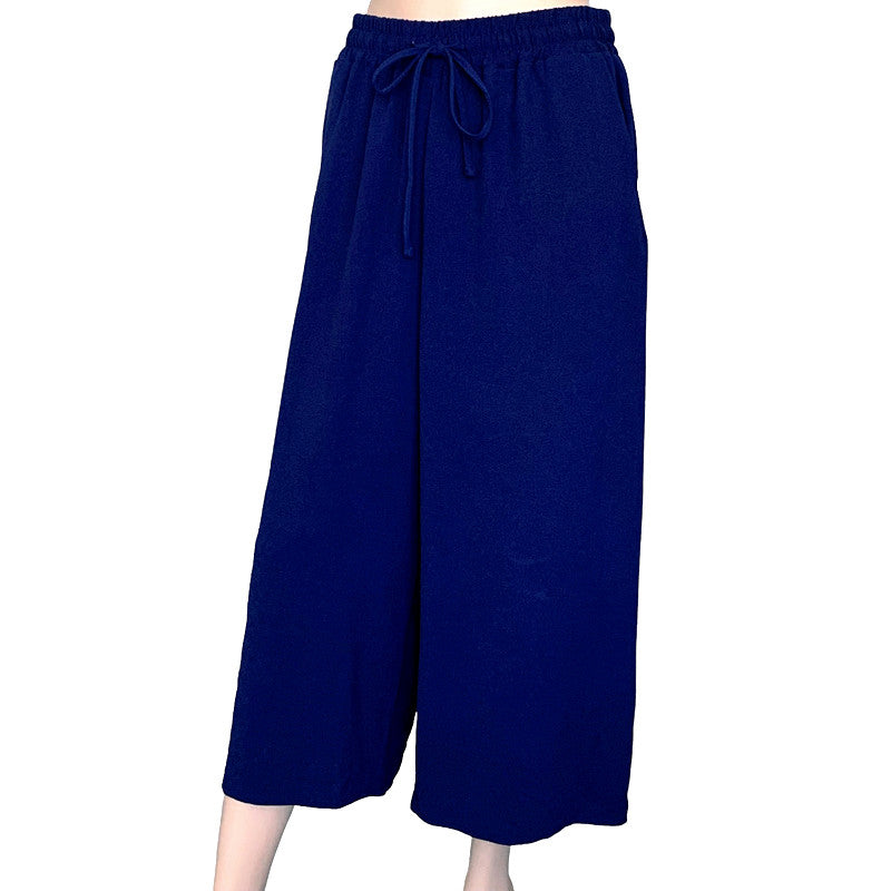 AUTN - Cropped Wide Pant Navy
