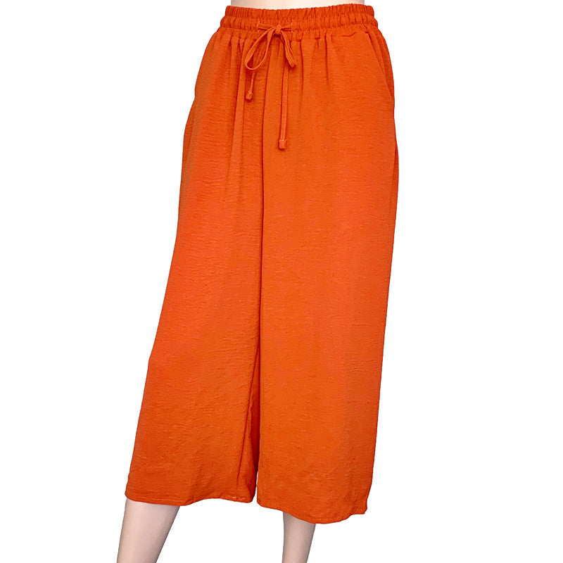 AUTN - Cropped Wide Pant Orange