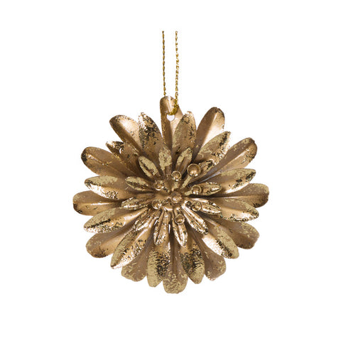 Holly & Ivy - 4/Asst Metal Flowers Hanging