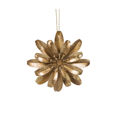 Holly & Ivy - 4/Asst Metal Flowers Hanging