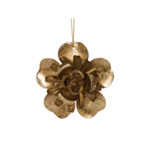 Holly & Ivy - 4/Asst Metal Flowers Hanging