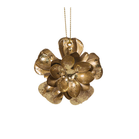 Holly & Ivy - 4/Asst Metal Flowers Hanging