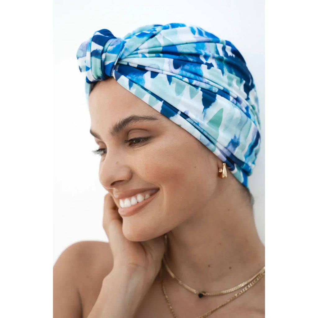 Louvelle Dahlia Shower Cap Resort Blu Melange