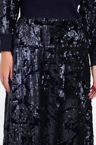 365 Days - Date Night Sequins Skirt-Navy