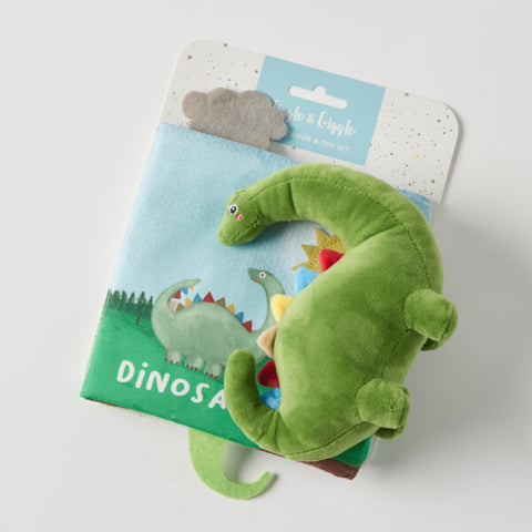 Pilbeam - Jiggle & Giggle - Dinosaur Activity Fabric Book & Toy Set