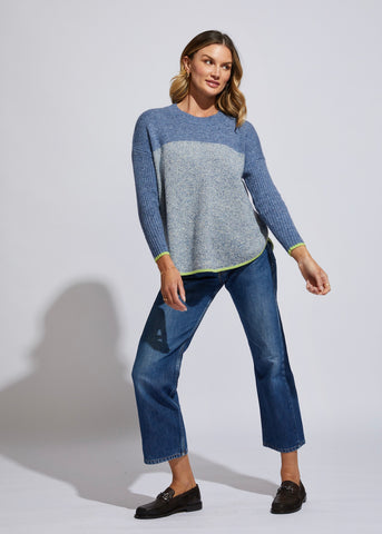 LD+Co - LC6166 Donegal Feature Jumper Denim