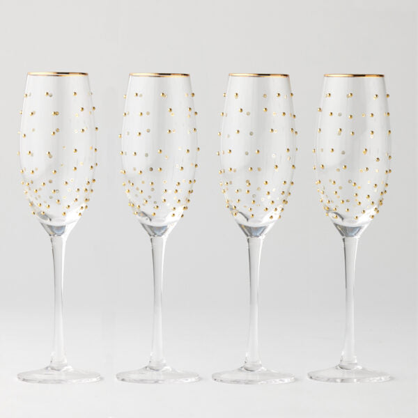 Pilbeam Living - Dotti Champagne Glasses Set of 4