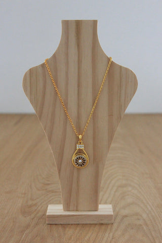 Baobab - Interchangeable Drop Necklace Gold