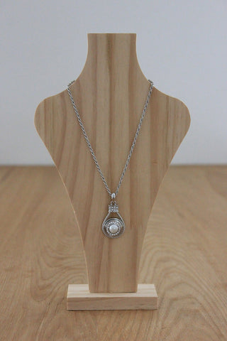 Baobab - Interchangeable Drop Necklace Silver