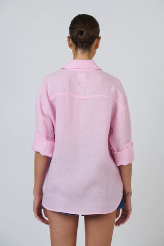 enveloppe - Linen Boyfriend Shirt- Bonbon